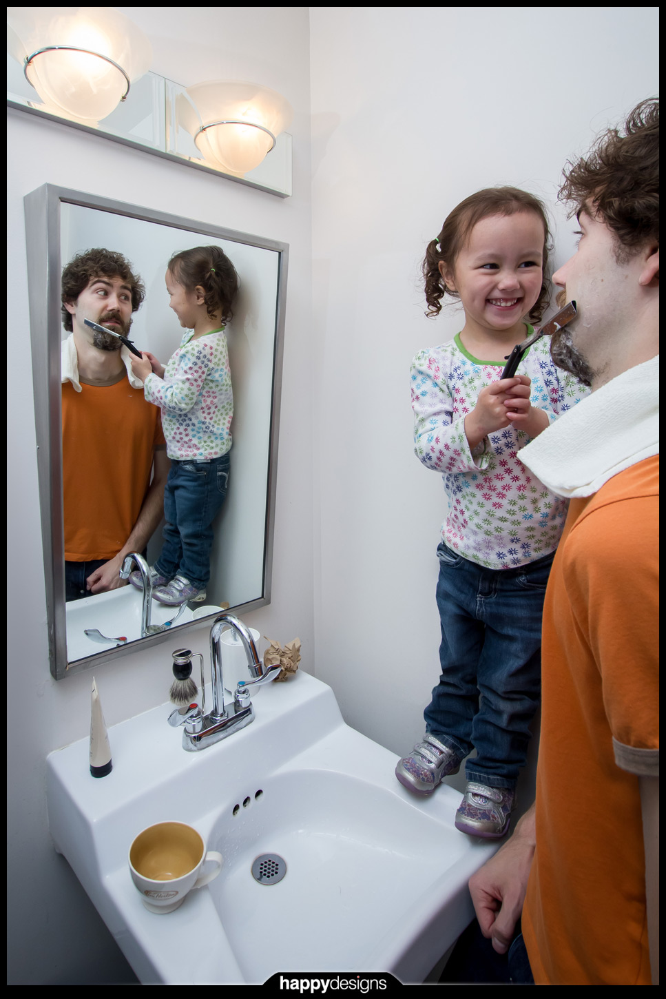 20130409 - Kitara shaves Shayne